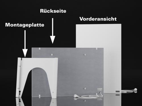 Rückseite steel-line mit Montageplatte