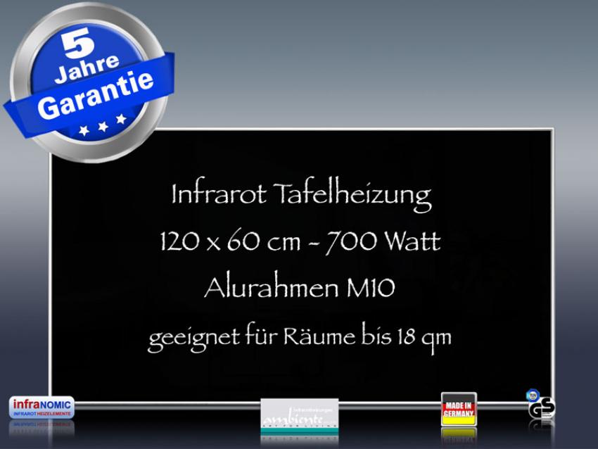 Tafelheizung 110x60 cm 600 Watt von infranomic