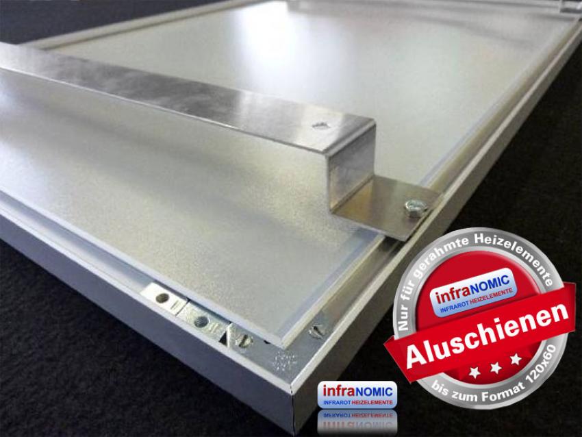 Deckenbefestigung für gerahmte Infrarotheizungen Aluschienen Set