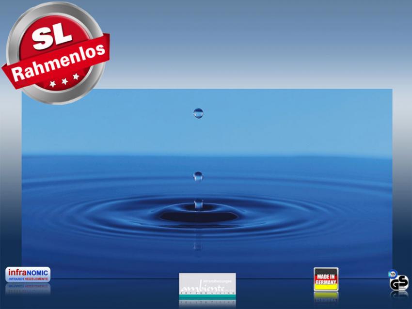 Bildheizung rahmenlos slim-line "Wassertropfen"