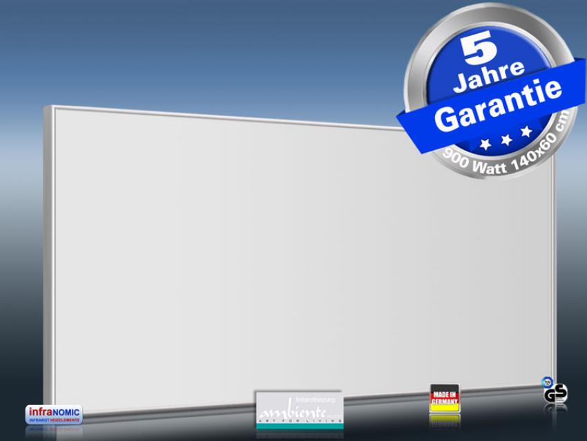 Infrarotheizung 900 Watt ESG Glas weiß / Bad Spiegelheizung M10