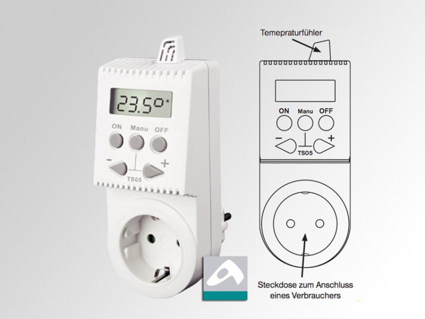 Thermo Schaltsteckdose TS05 Steckdosen Thermostat