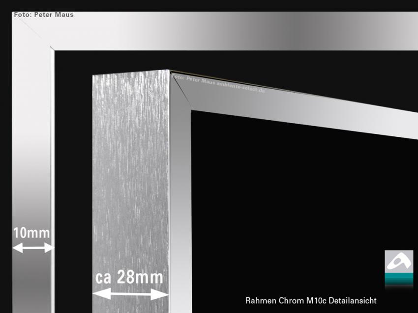 Aufpreis Rahmen Chrom eckig M10c alle Größen