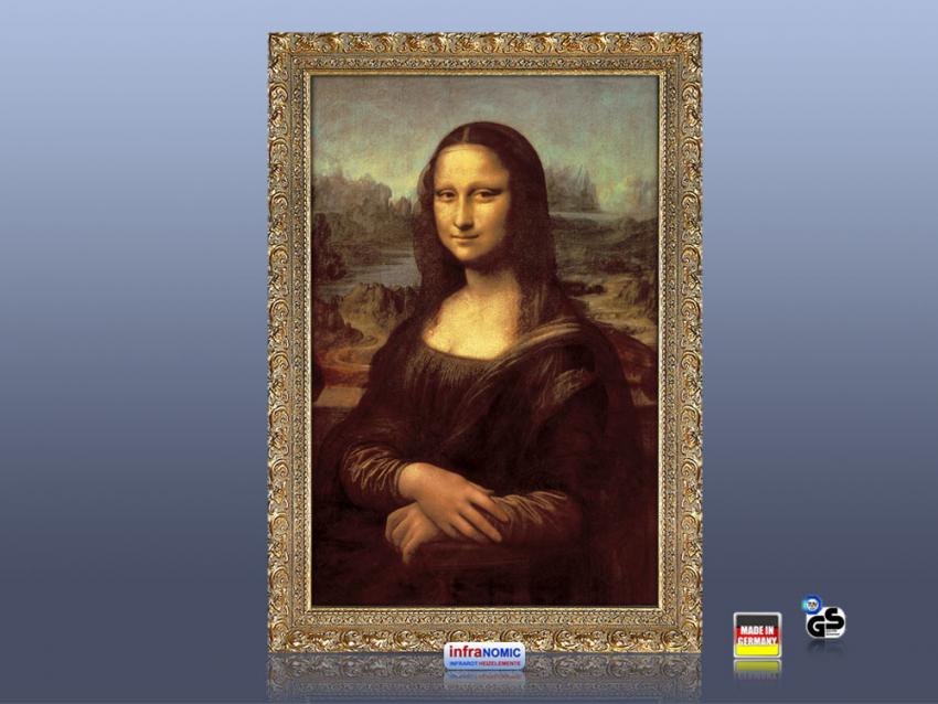 infrarot Bildheizung 500 Watt 60x90 Stilrahmen StG Mona Lisa