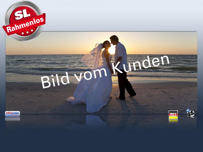 Bildheizung 900 Watt mit Kundenbild ohne Rahmen slim-line