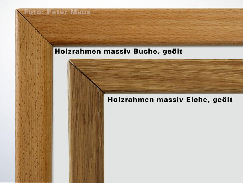 Rahmen Massivholz Buche und Eiche 30 mm Detailansicht