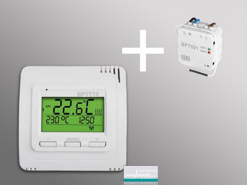 Funk-Thermostat Set BT710 Sender mit BT001 Unterputz Empfänger