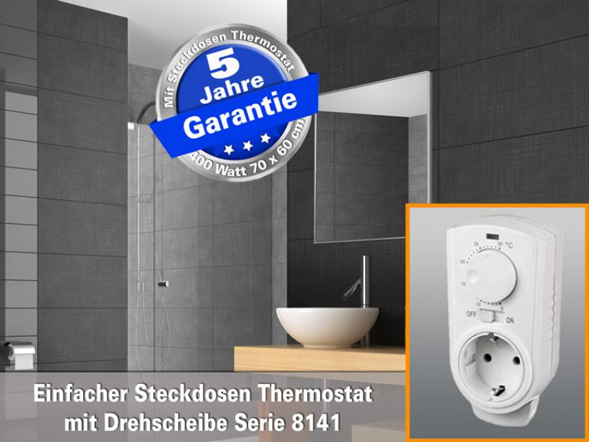 infrarot Spiegelheizung 400 Watt mit Thermostat