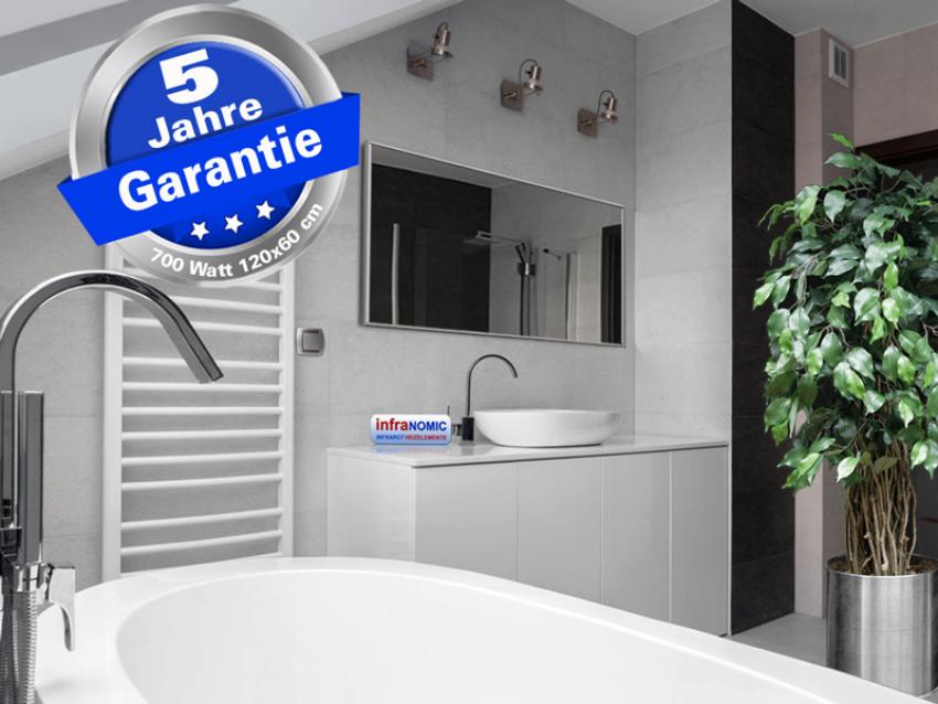 Infrarot Bad Spiegelheizung 700 Watt ESG Glas 120x60 M10-SL