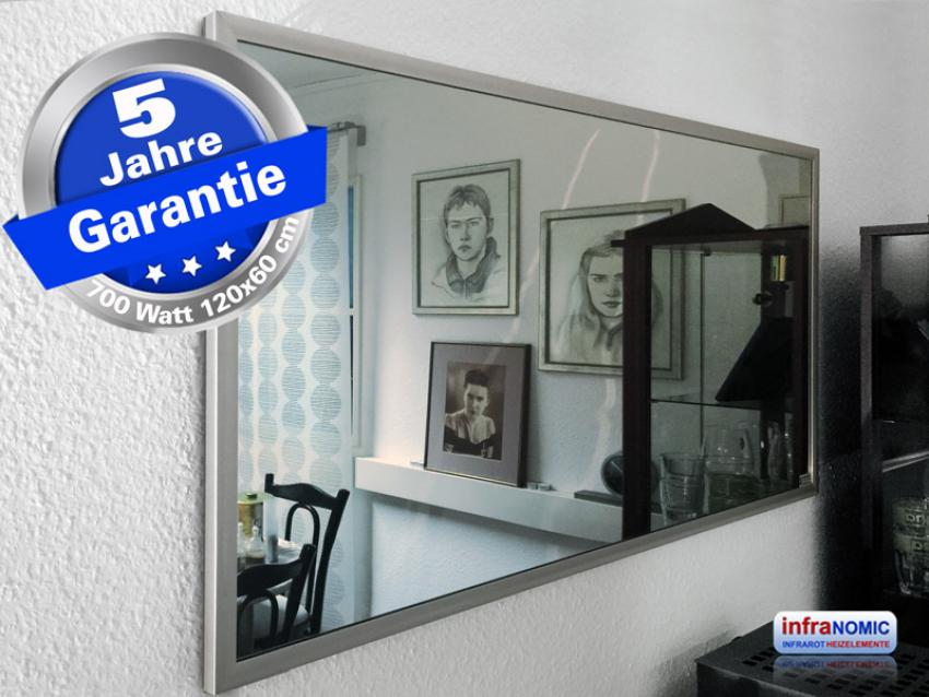 infrarot Spiegelheizung 900 Watt mit Rahmen M23 infranomic
