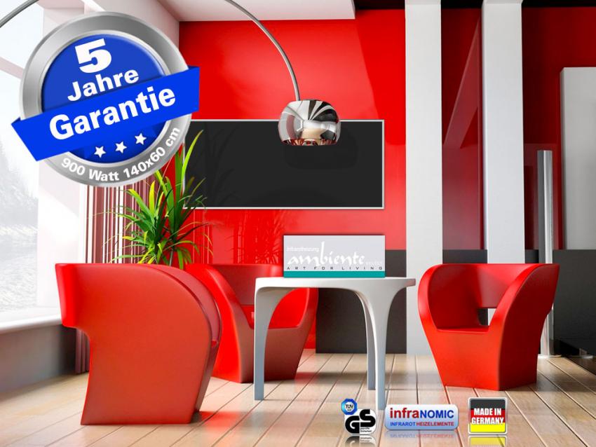 Infrarotheizung 900 Watt weiß mit Rahmen M10 Raumansicht