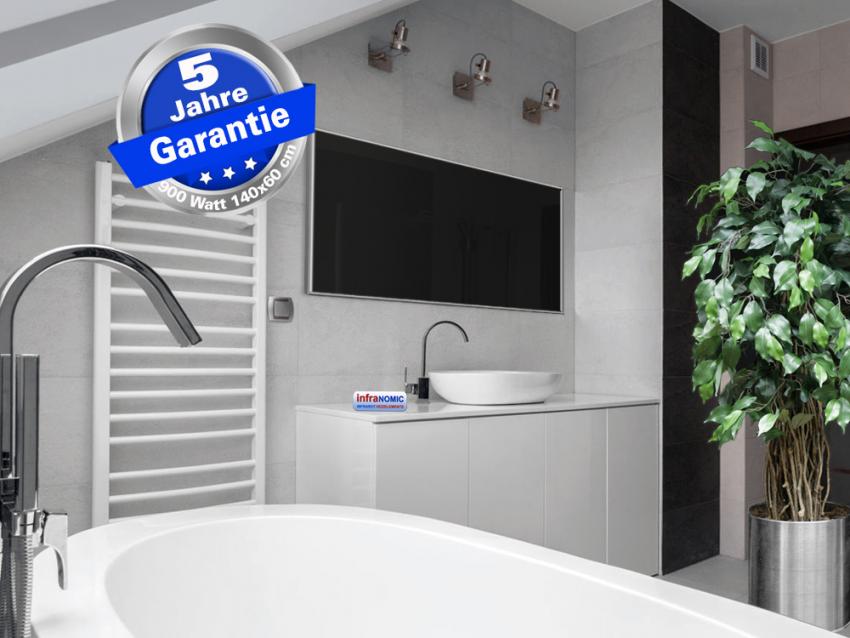 Infrarotheizung 900 Watt weiß mit Rahmen M10 Raumansicht