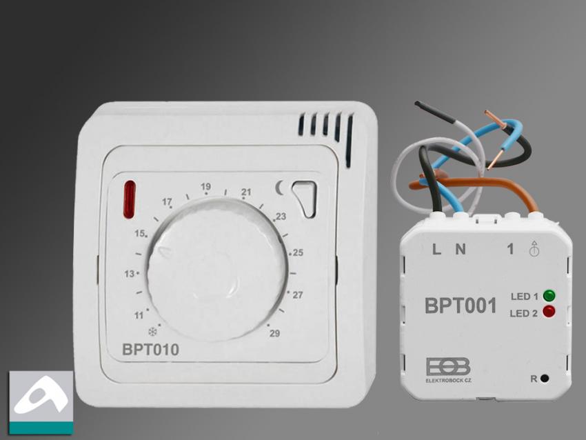 Funk Raumthermostat analog Set BT010 mit Unterputz Empfänger BT001 Z-FTHA-UP