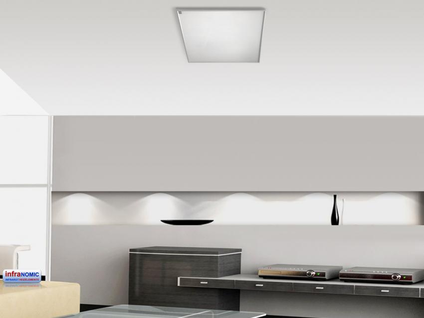 Infrarot Deckenheizung 210 Watt 60x40 Glas weiß