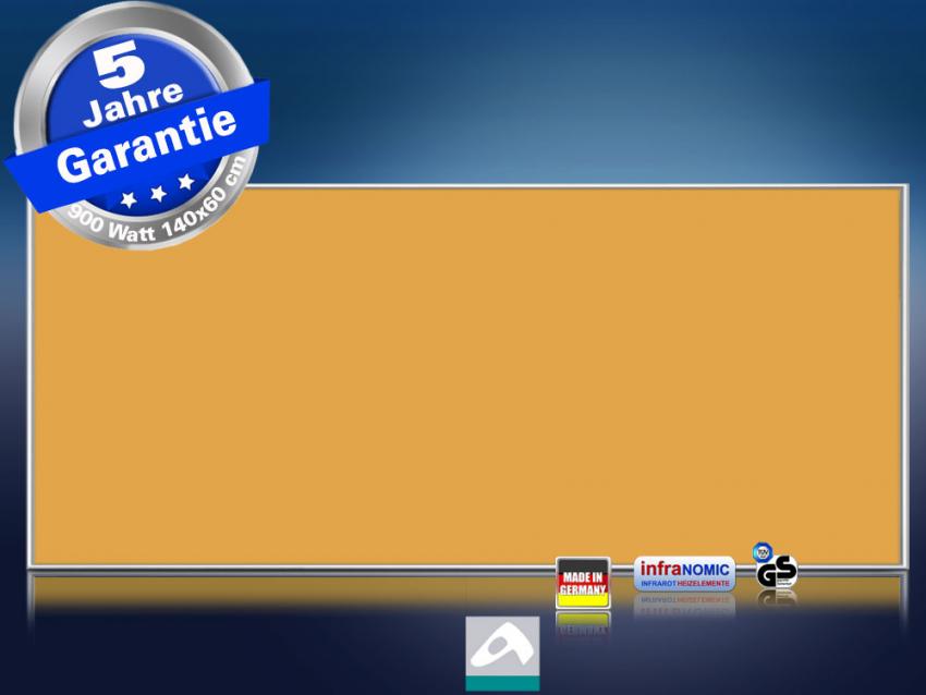 Infrarotheizung farbig 900 Watt 140x60 M10-SL - Vorschlag RAL Leuchthellorange